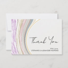 Abstracte Waterverf bruiloft Bedankkaart