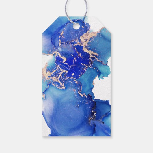 Abstracte Waterverf bruiloft gunst Label Cadeaulabel (Achterkant)