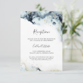 Abstracte Waterverf bruiloft Informatiekaartje (Staand voorkant)