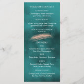 Abstracte Waterverf bruiloft menu (Achterkant)