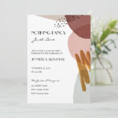 Abstracte Waterverf bruiloft receptie Kaart (Staand voorkant)