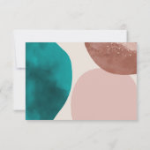 Abstracte Waterverf bruiloft RSVP Kaartje (Achterkant)