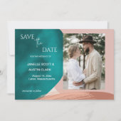Abstracte Waterverf bruiloft Save The Date (Voorkant)