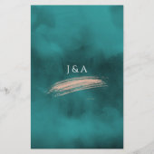 Abstracte Waterverf bruiloft tijdlijn (Achterkant)