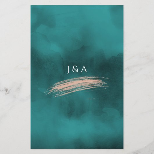 Abstracte Waterverf bruiloft tijdlijn (Achterkant)