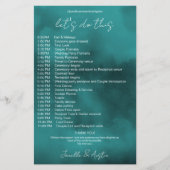 Abstracte Waterverf bruiloft tijdlijn (Voorkant)