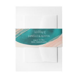 Abstracte Waterverf bruiloft Uitnodigingen Wikkel