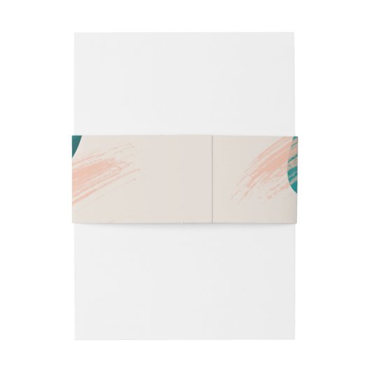 Abstracte Waterverf bruiloft Uitnodigingen Wikkel (Achterkant Voorbeeld)