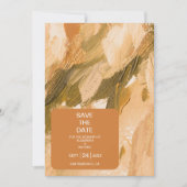 Abstracte Waterverf Brush Stroke Bruiloft Save The Date (Voorkant)