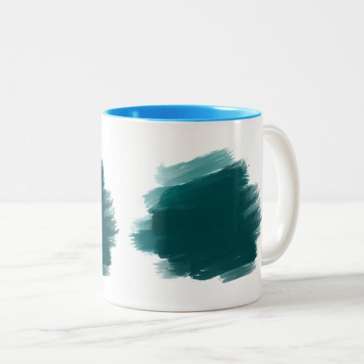 Abstracte Waterverf Brush Stroke Coffee Mok (Voorkant rechts)