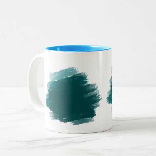 Abstracte Waterverf Brush Stroke Coffee Mok (Voorkant links)