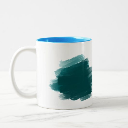 Abstracte Waterverf Brush Stroke Coffee Mok (Links)