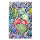 Abstracte Waterverf Cactus Kalender (Hoes)
