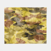 Abstracte Waterverf: Camouflage Tie Dye Fleece Deken (Voorkant (Horizontaal))
