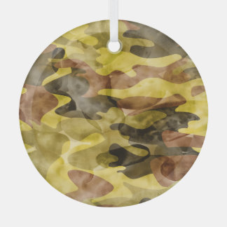Abstracte Waterverf: Camouflage Tie Dye Glas Ornament