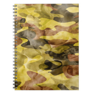 Abstracte Waterverf: Camouflage Tie Dye Notitieboek