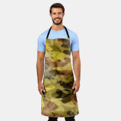 Abstracte Waterverf: Camouflage Tie Dye Schort (Gedragen)