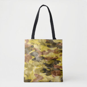 Abstracte Waterverf: Camouflage Tie Dye Tote Bag