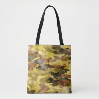 Abstracte Waterverf: Camouflage Tie Dye Tote Bag