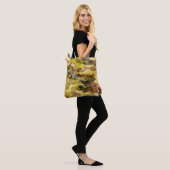 Abstracte Waterverf: Camouflage Tie Dye Tote Bag (Op model)