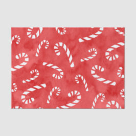 Abstracte Waterverf Candy Cane Pattern Tissuepapier