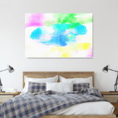 Abstracte Waterverf Canvas Afdruk (Insitu (Slaapkamer))