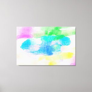 Abstracte Waterverf Canvas Afdruk