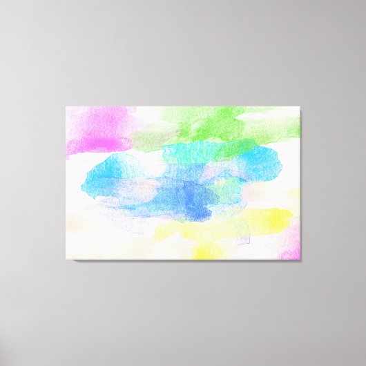 Abstracte Waterverf Canvas Afdruk (Voorkant)