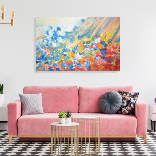 Abstracte Waterverf Canvas Afdruk (Insitu (Woonkamer))