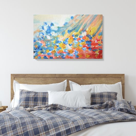 Abstracte Waterverf Canvas Afdruk (Insitu (Slaapkamer))