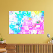 Abstracte Waterverf Canvas Afdruk (Insitu (Woonkamer))