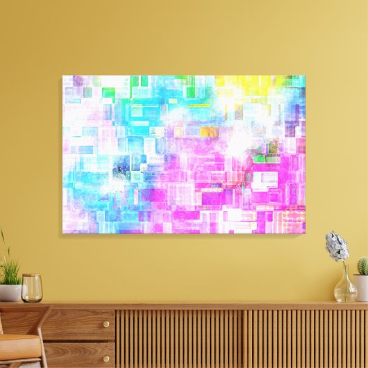 Abstracte Waterverf Canvas Afdruk (Insitu (Woonkamer))