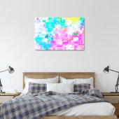Abstracte Waterverf Canvas Afdruk (Insitu (Slaapkamer))
