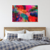 Abstracte Waterverf Canvas Afdruk (Insitu (Slaapkamer))