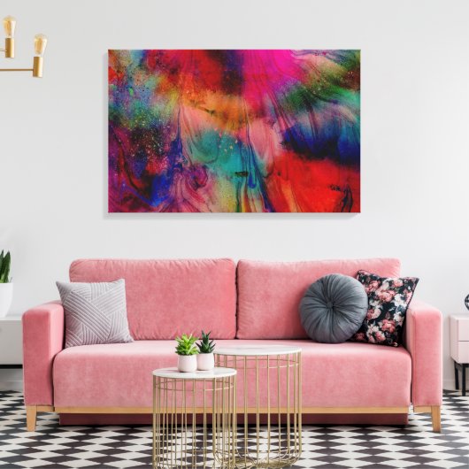 Abstracte Waterverf Canvas Afdruk (Insitu (Woonkamer))