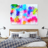 Abstracte Waterverf Canvas Afdruk (Insitu (Slaapkamer))