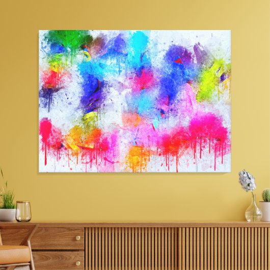 Abstracte Waterverf Canvas Afdruk (Insitu (Woonkamer))