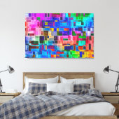 Abstracte Waterverf Canvas Afdruk (Insitu (Slaapkamer))