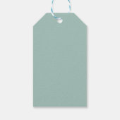 Abstracte Waterverf Chickadee - Blauwgroen Cadeaulabel (Achterkant)