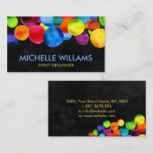 Abstracte Waterverf Circles Visitekaartje (Voorkant / Achterkant)