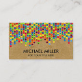 Abstracte Waterverf Cirkellijnen Visitekaartje (Voorkant)