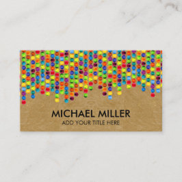 Abstracte Waterverf Cirkellijnen Visitekaartje