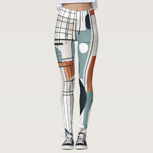 Abstracte Waterverf cirkels Leggings (Voorkant)