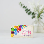 Abstracte Waterverf cirkels Visitekaartje (Staand voorkant)