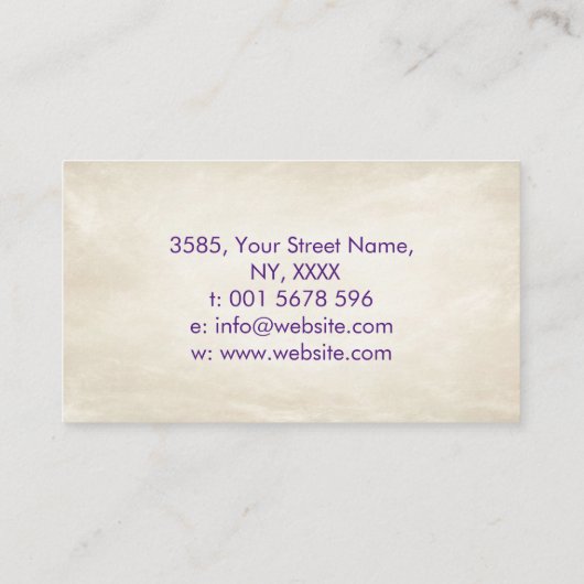 Abstracte Waterverf cirkels Visitekaartje (Achterkant)