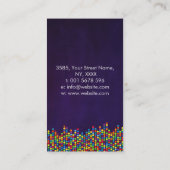 Abstracte Waterverf cirkels Visitekaartje (Achterkant)