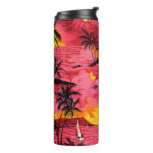 Abstracte Waterverf: Creative Print Design. Thermosbeker (Gedraaid links)