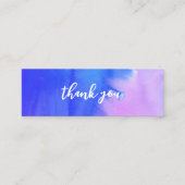Abstracte Waterverf Dank u sociale mediapictogramm Mini Visitekaartje (Voorkant)
