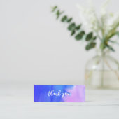 Abstracte Waterverf Dank u sociale mediapictogramm Mini Visitekaartje (Staand voorkant)