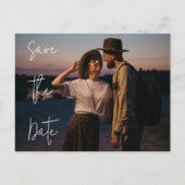 Abstracte Waterverf De datum opslaan Briefkaart (Voorkant)